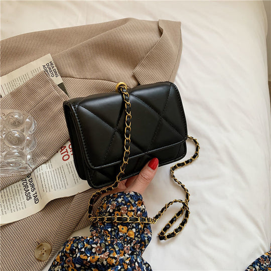 PU Chain Strap Crossbody Bag