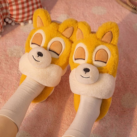 Cartoon Fox Cotton Slippers