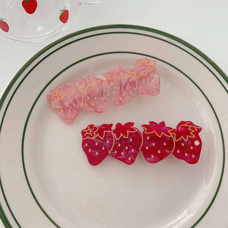 Strawberry Hair Clip Set, 2pcs