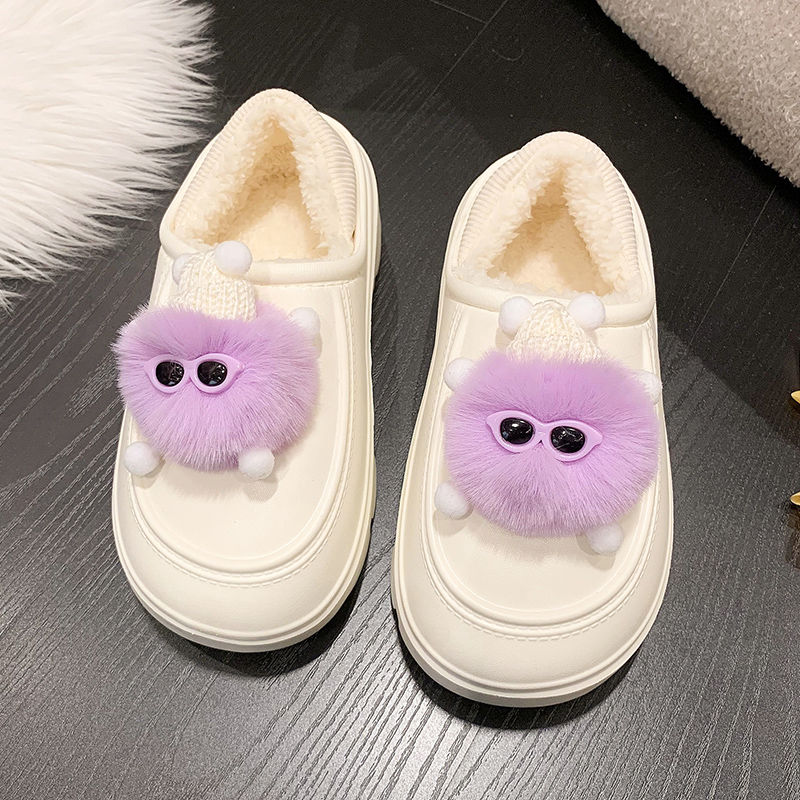 Cute Small Monster Cotton Slippers