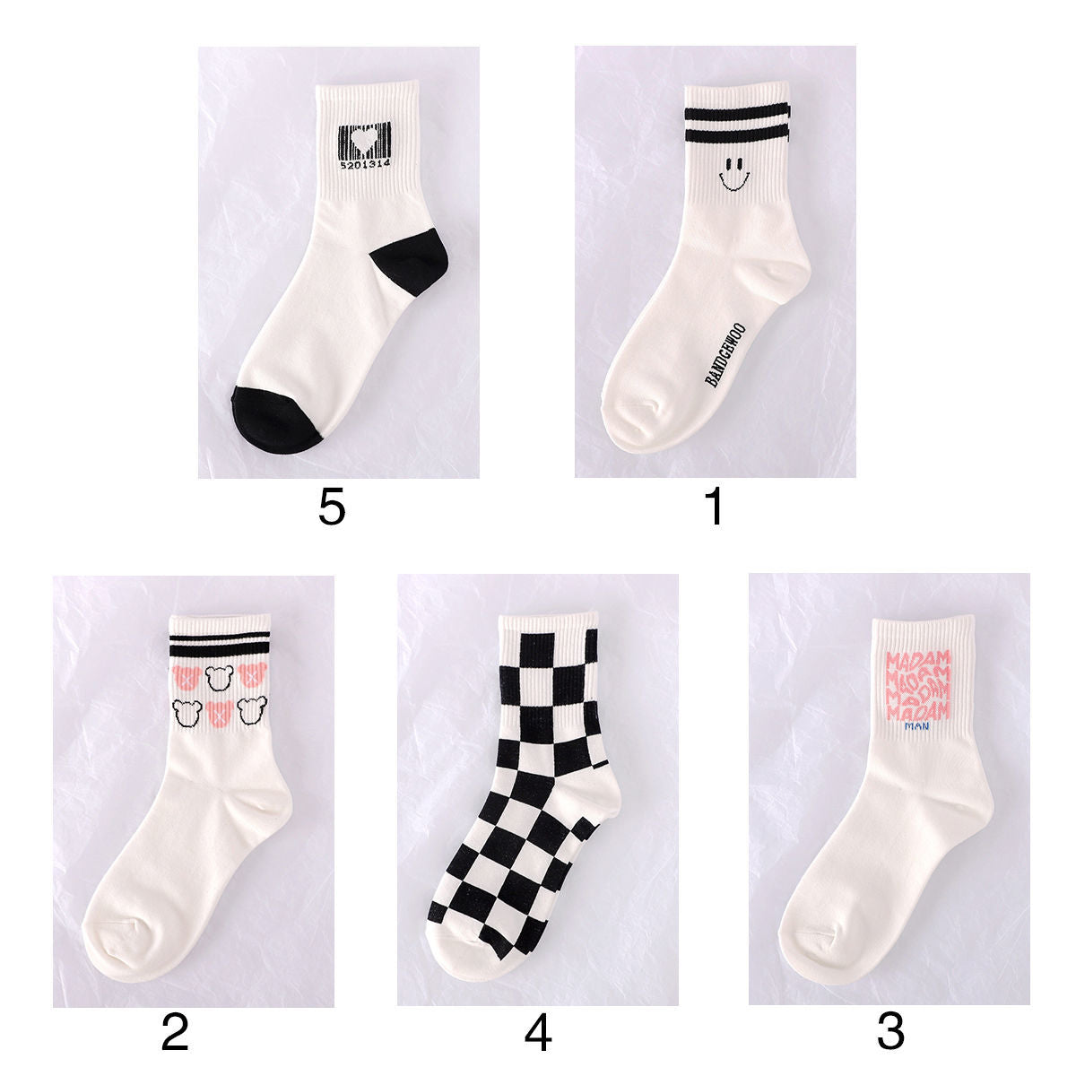 Bear Socks, 5-Pair Pack