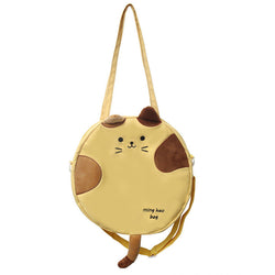 Canvas Cat Crossbody Bag