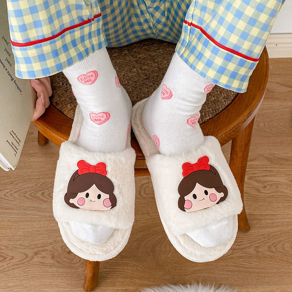 Girls Fluffy Slippers