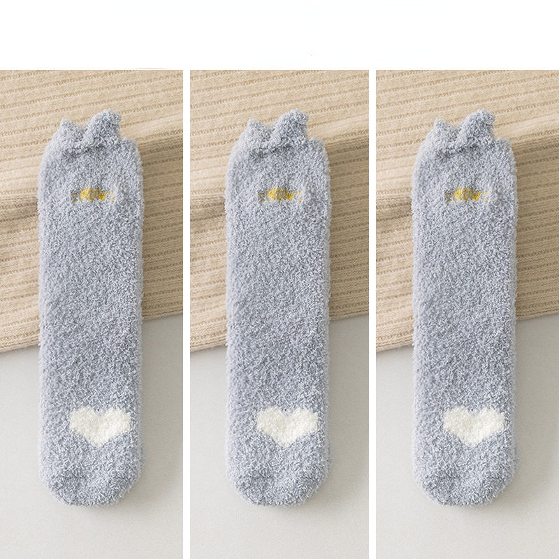 Fluffy Rabbit Socks, 3-Pair Pack