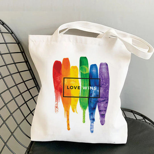 Canvas Rainbow Shoulder Bag