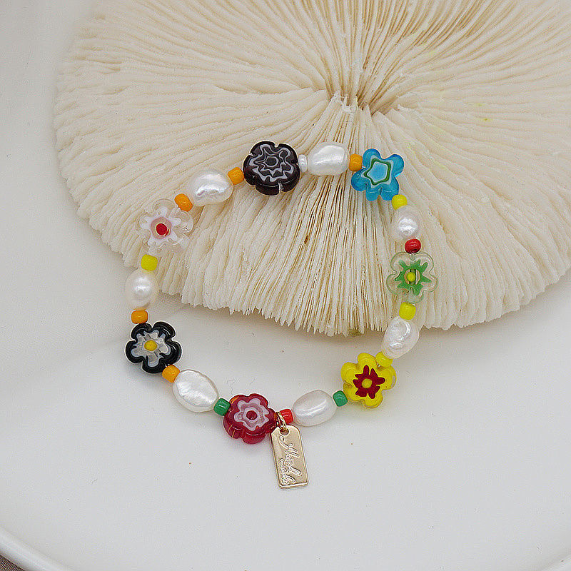 Flower Pearl Bracelet