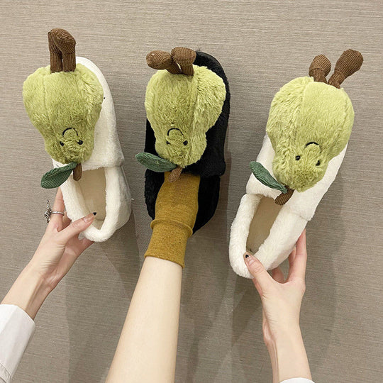 Avocado Fluffy Slippers