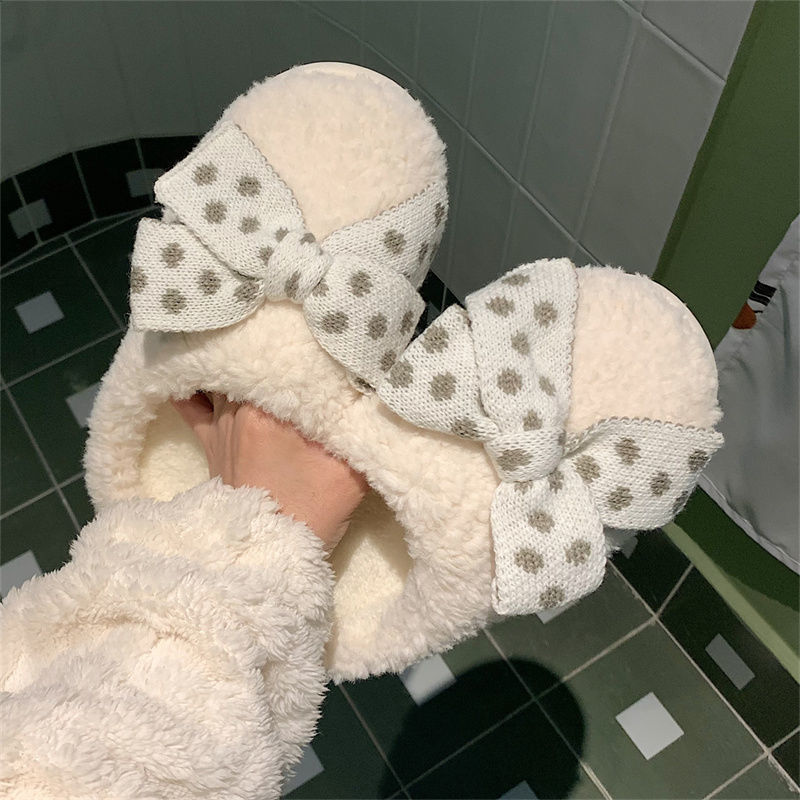 Bow Fluffy Slippers