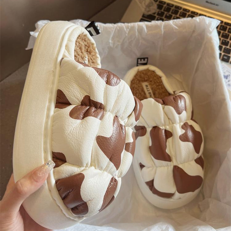 Fashion Cow Pattern Slippers