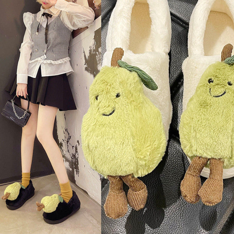 Avocado Fluffy Slippers