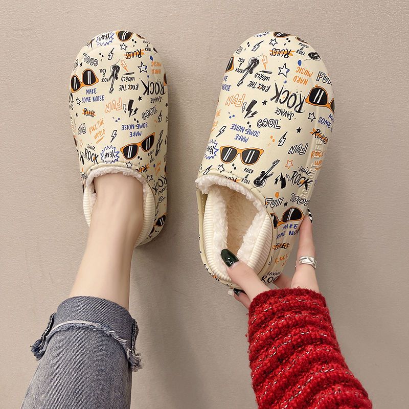 Cute animation cotton slippers