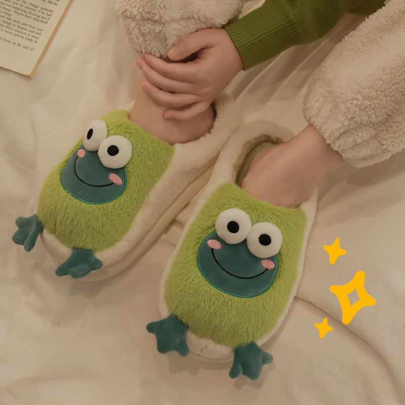 Frog Fluffy Slippers