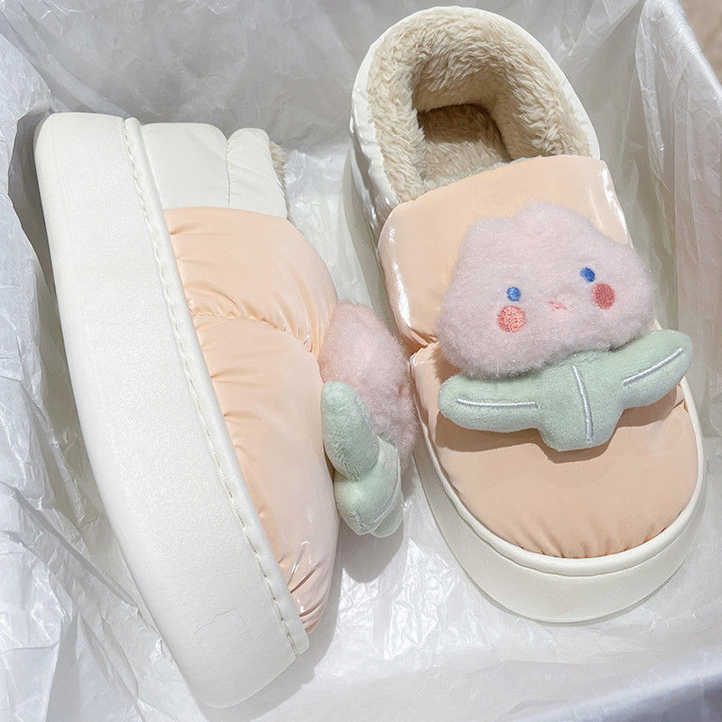 Cute Bear PU Slippers