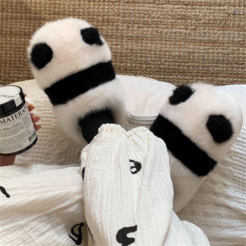 Cute Panda Cotton Slippers