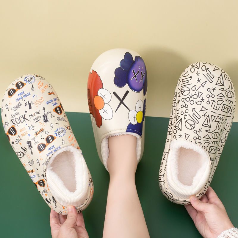 Cute animation cotton slippers