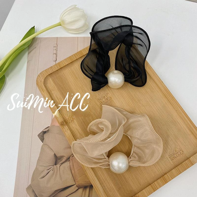 Faux Pearl Scrunchies, 1pcs