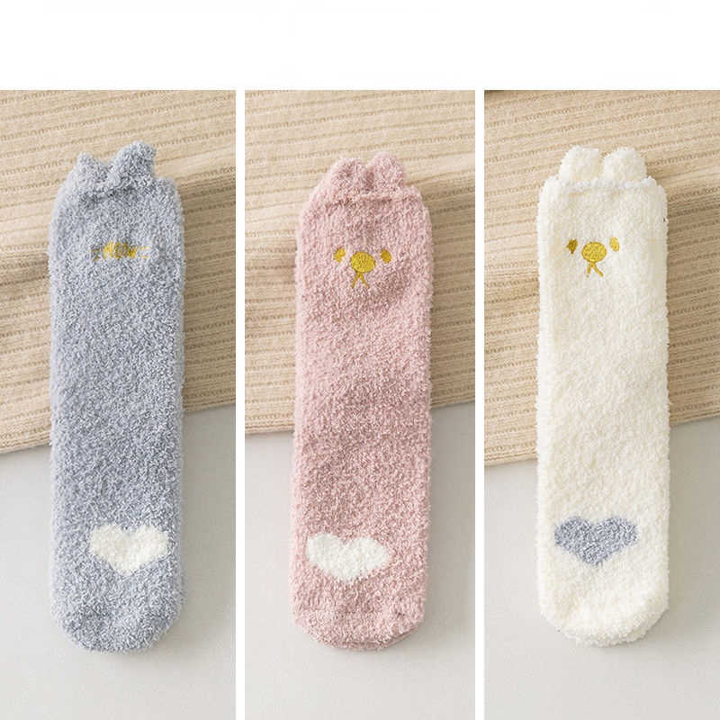 Fluffy Rabbit Socks, 3-Pair Pack