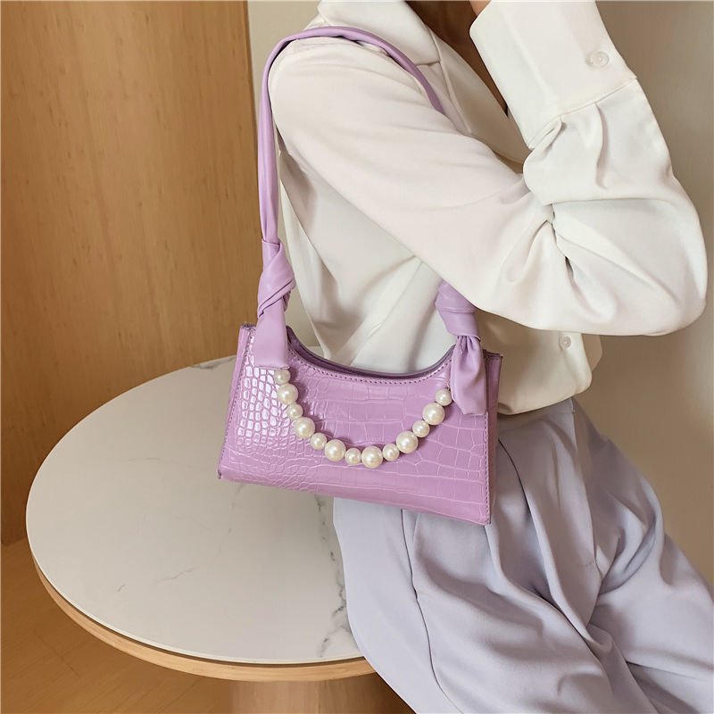 PU Pearl Shoulder Bag