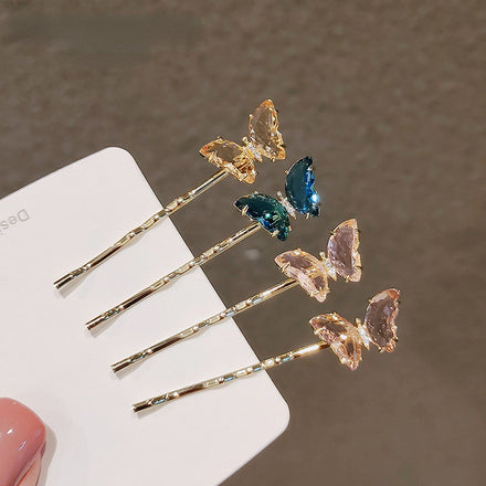 Zircon Butterfly Hair Clip, 2 pcs