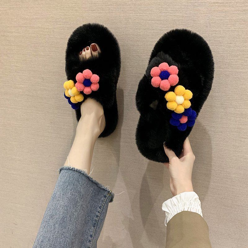 Flower Fluffy Slippers