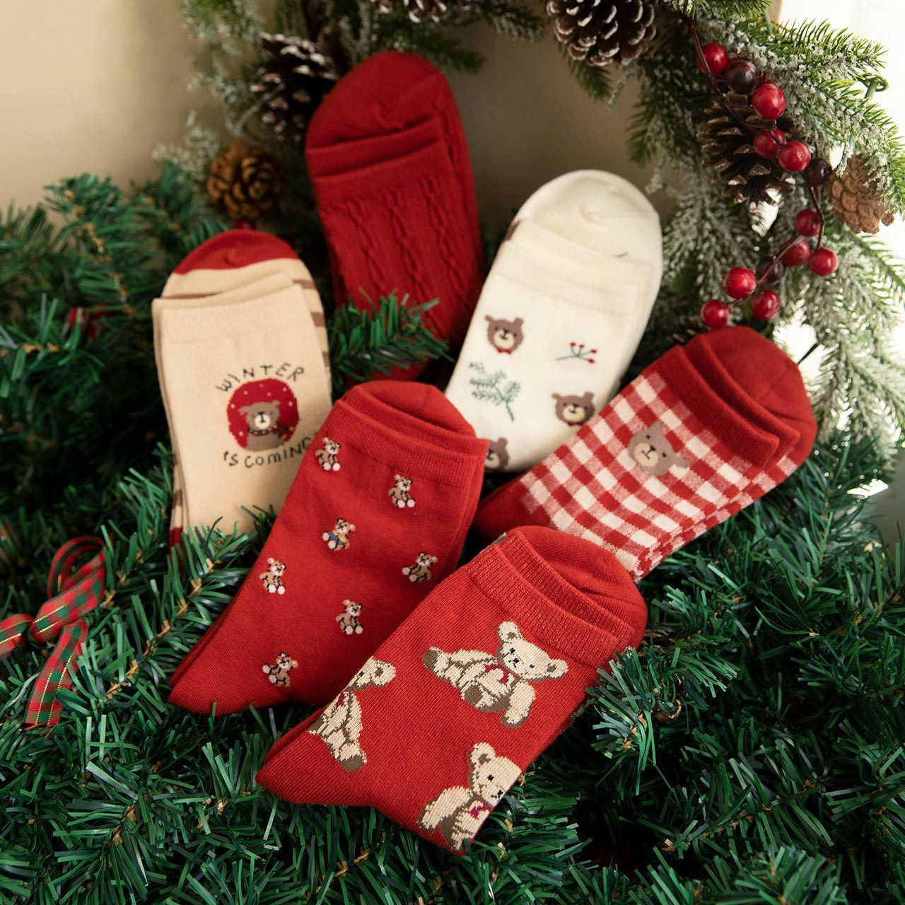 Christmas Socks, 3-Pair Pack