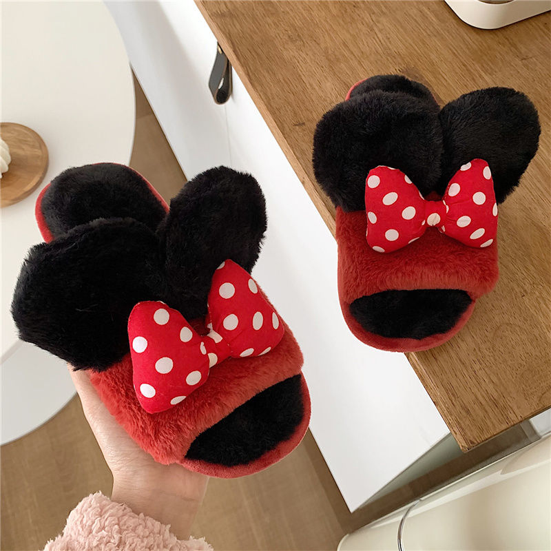 Bow Fluffy Slippers