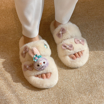 Rabbit Fluffy Slippers