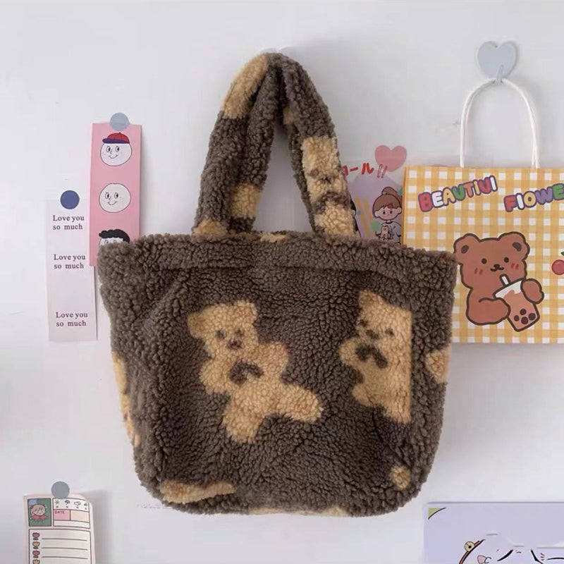 Fluffy Bear Shoulder Bag
