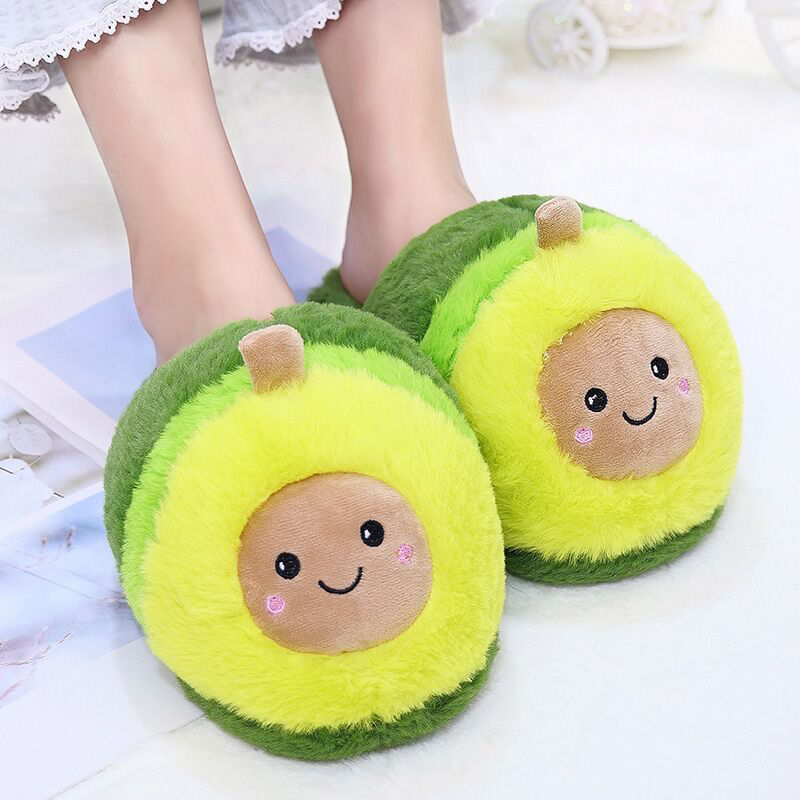 Avocado Fluffy Slippers