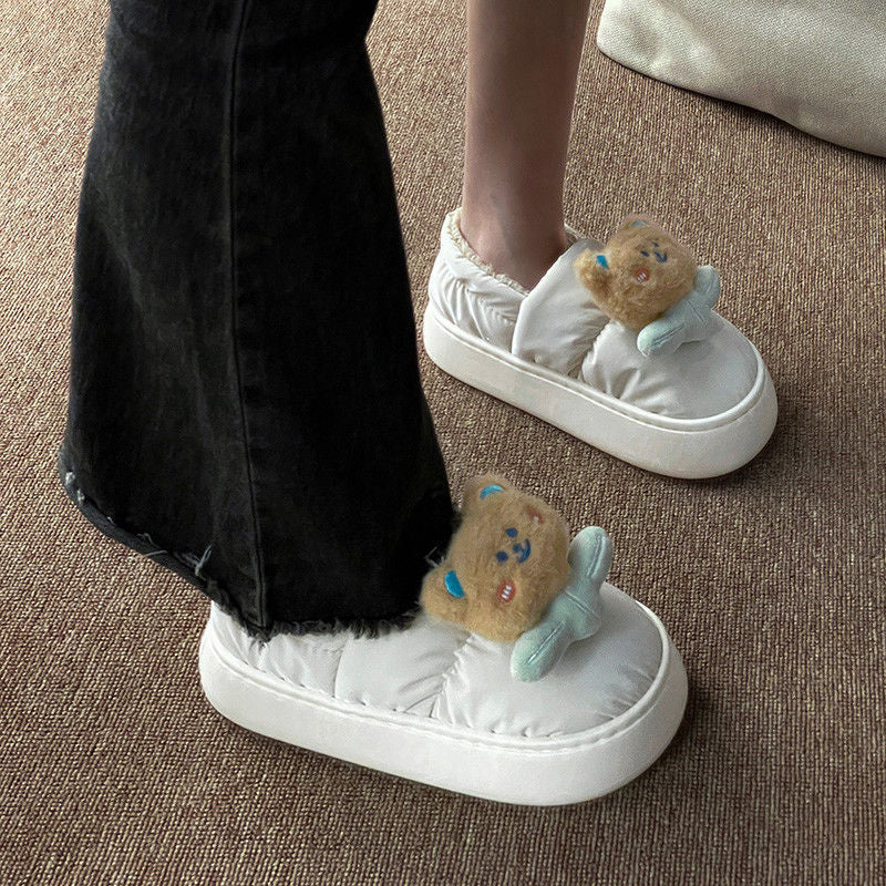 Cute Bear PU Slippers