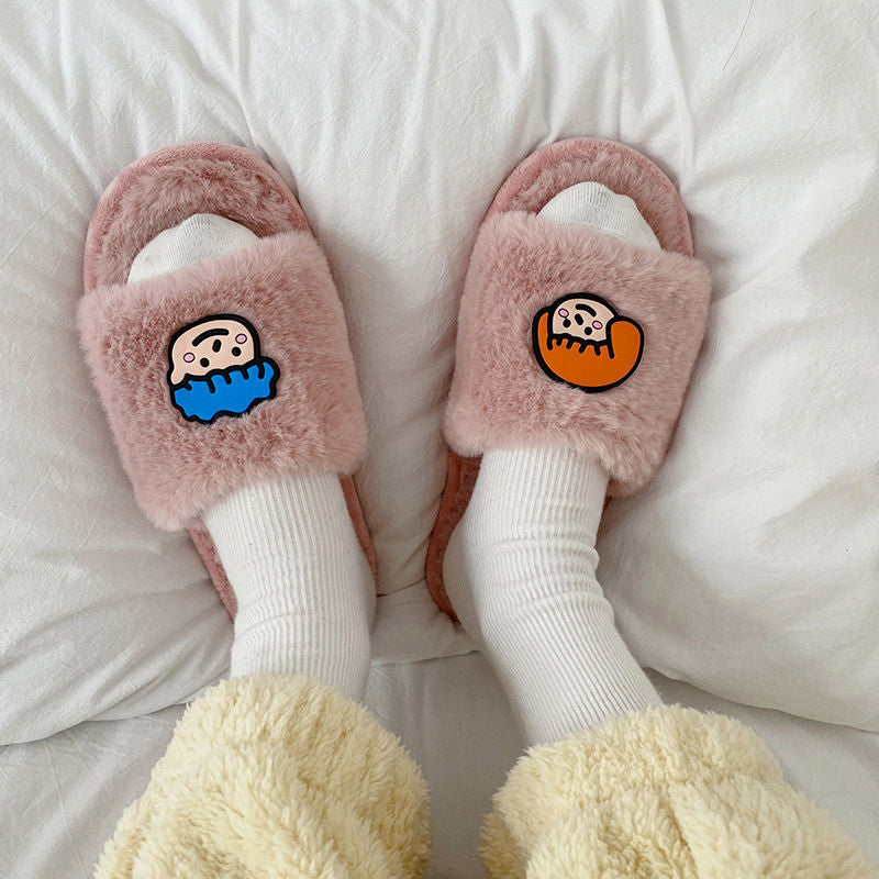 Girls Fluffy Slippers