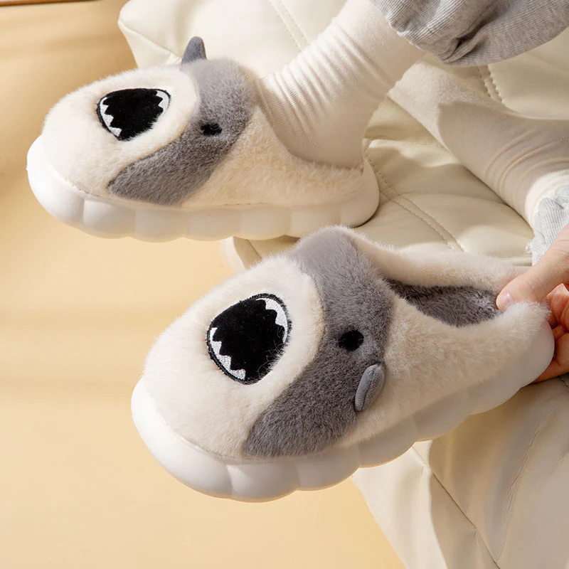 Cartoon little shark cotton slippers