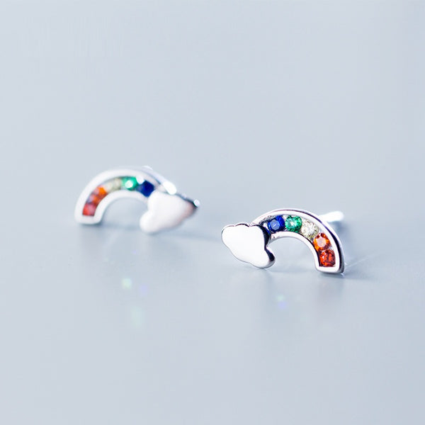 925 Silver Rainbow Earrings