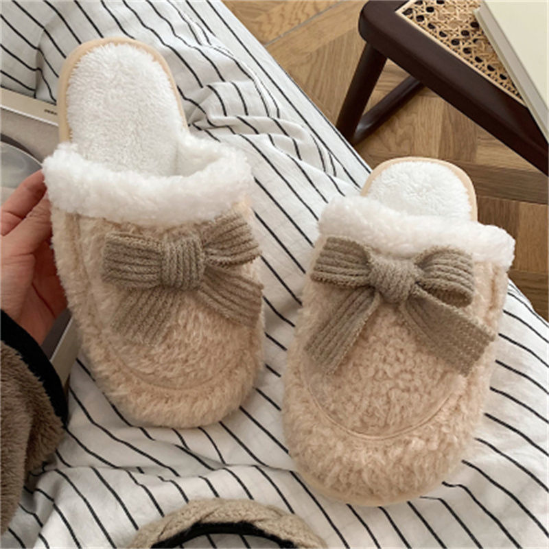 Bow Fluffy Slippers