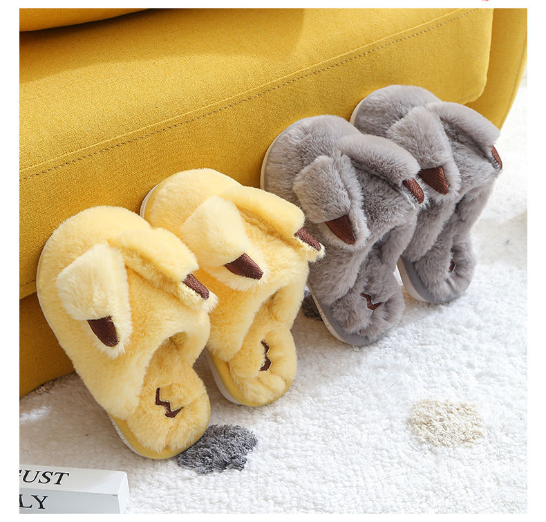 Pikachu Fluffy Slippers