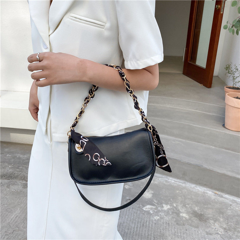 PU Chain Strap Shoulder  Bag