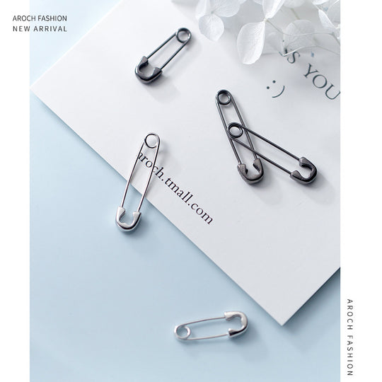 925 Silver Paperclip Earrings