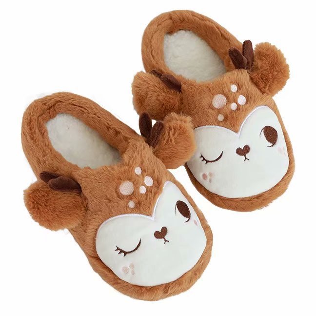 Christmas Deer Fluffy slippers