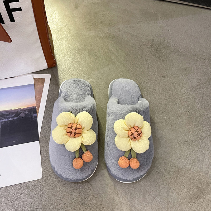 Flower Fluffy Slippers