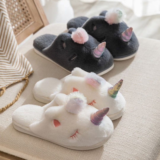 Unicorn Fluffy Slippers