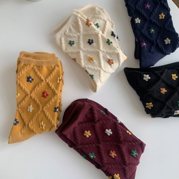 Flower Socks, 5-Pair Pack
