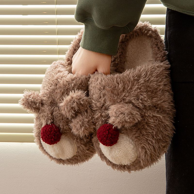 Christmas Deer Fluffy slippers