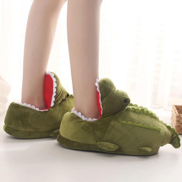 Crocodile Fluffy Slippers