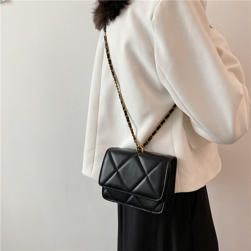 PU Chain Strap Crossbody Bag