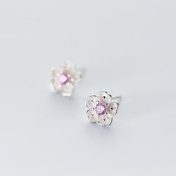 925 Sterling Silver Cherry Blossom Earrings