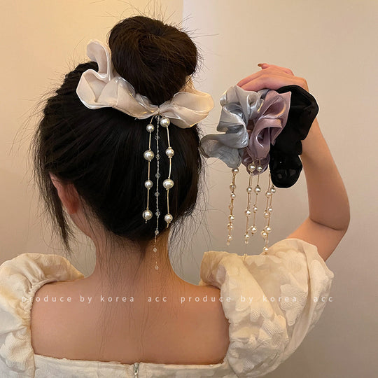 Faux Pearl Scrunchies, 1pcs