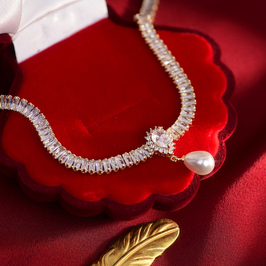 Baroque Drop Pearl Necklace