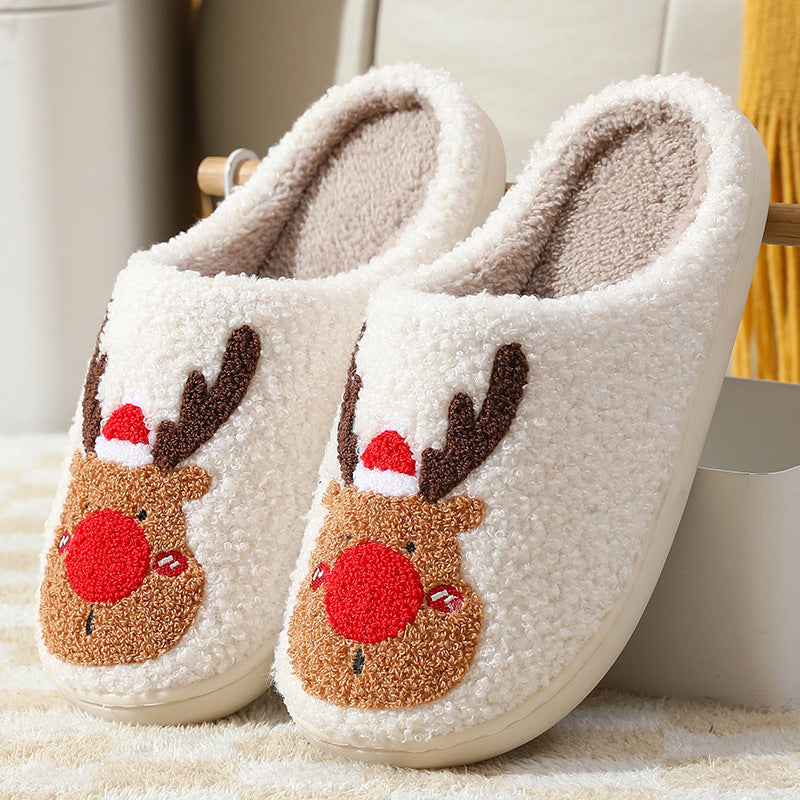 Christmas Deer Fluffy slippers