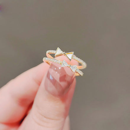 Zircon Bow Rings