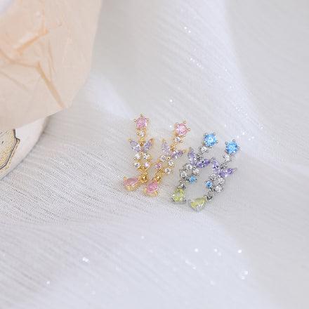 Zircon Butterfly Earrings